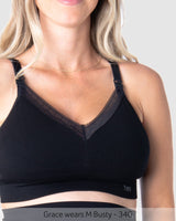 Caress Bamboo Nursing Bra - Black Busty