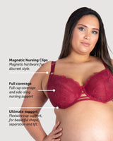 True Luxe Lace Nursing Bra - Persian Rose
