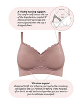 Serenity Bamboo Nursing Bra - Mocha