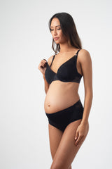 AMBITION PLUNGE BLACK CONTOUR NURSING BRA - FLEXI UNDERWIRE